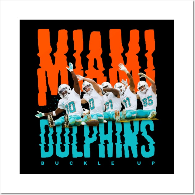 Miami Dolphins Roller Coaster Wall Art by Juantamad